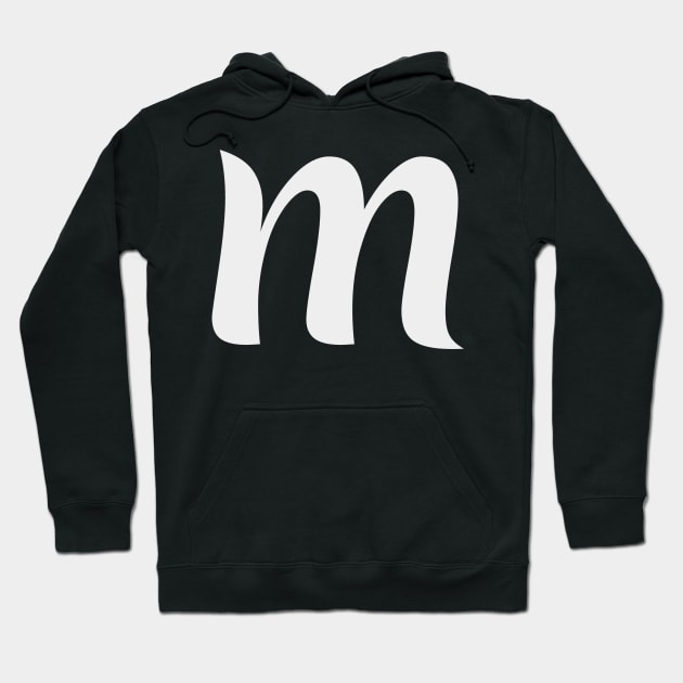 Letter M Lower Case m Alphabet Hoodie by NaniMc